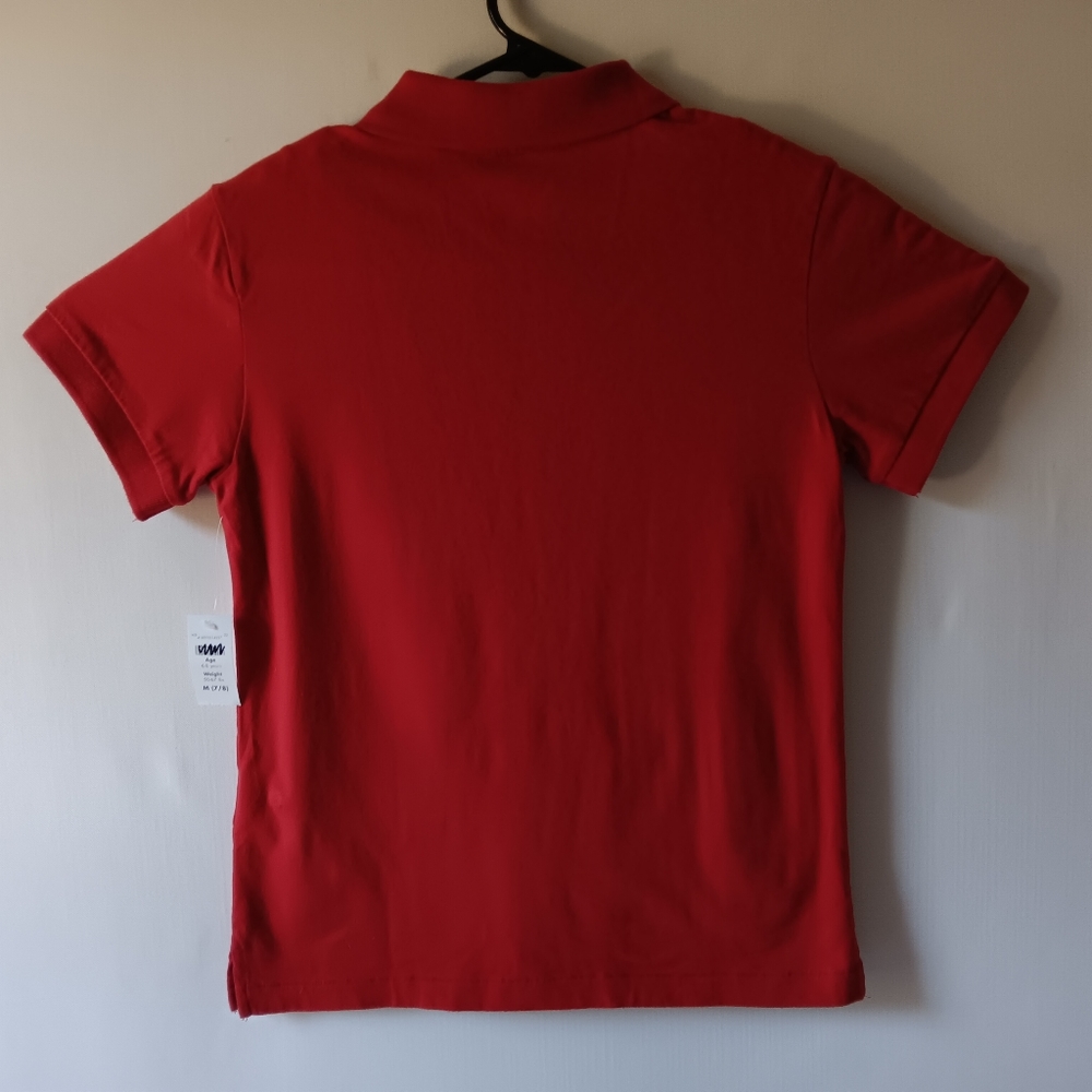 Disney Red Polo Shirt with Black Mickey Graphic - Picture 4 of 9
